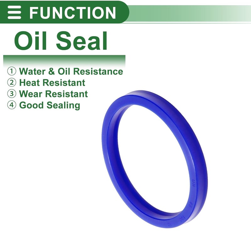 TUCKBOLD Universal Oil Seal UN Lip Seal Ring Rotary Shaft Seal 85x100x10mm High Pressure TPU Blue 5 Pcs - Image 3